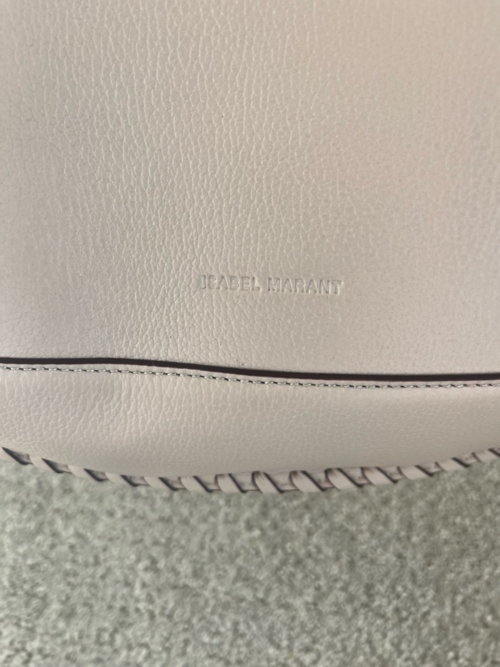isabel marant oskan bag Leather Crossbody Saddle Bag in Beige - Picture 7 of 15